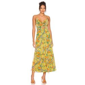 ASTR the Label Women's Brandy Floral-Print Cutout Maxi Dress Size M